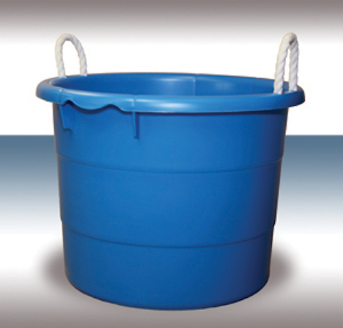 Blue Plastic Tubs 100l With Rope Handles