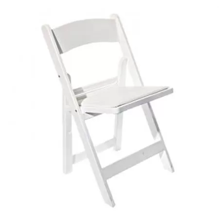 White Padded Folding Chairs