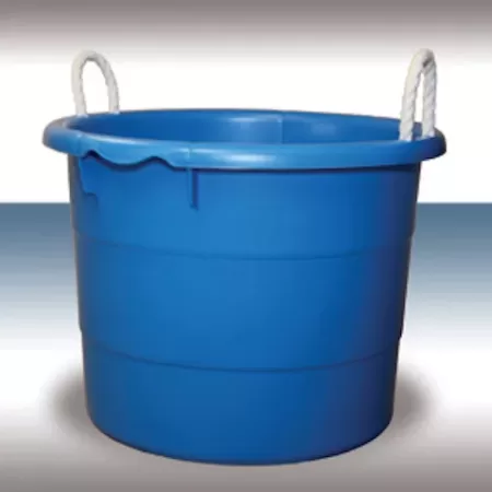 Blue Plastic Tubs - 100L- with rope handles