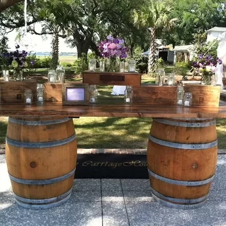 Wine Barrel Food or Drink Station