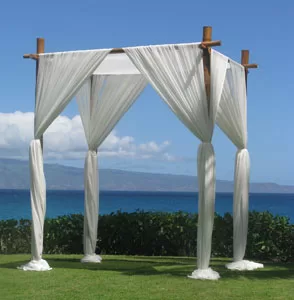 Bamboo wedding arbor - 4 post