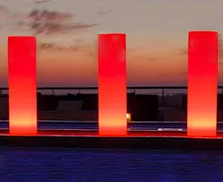 GLOW Column hire - Illuminated LED