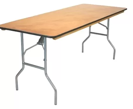 Wood Rectangle Reclaimed Table 2.4m L x .80 W  (seats 10)