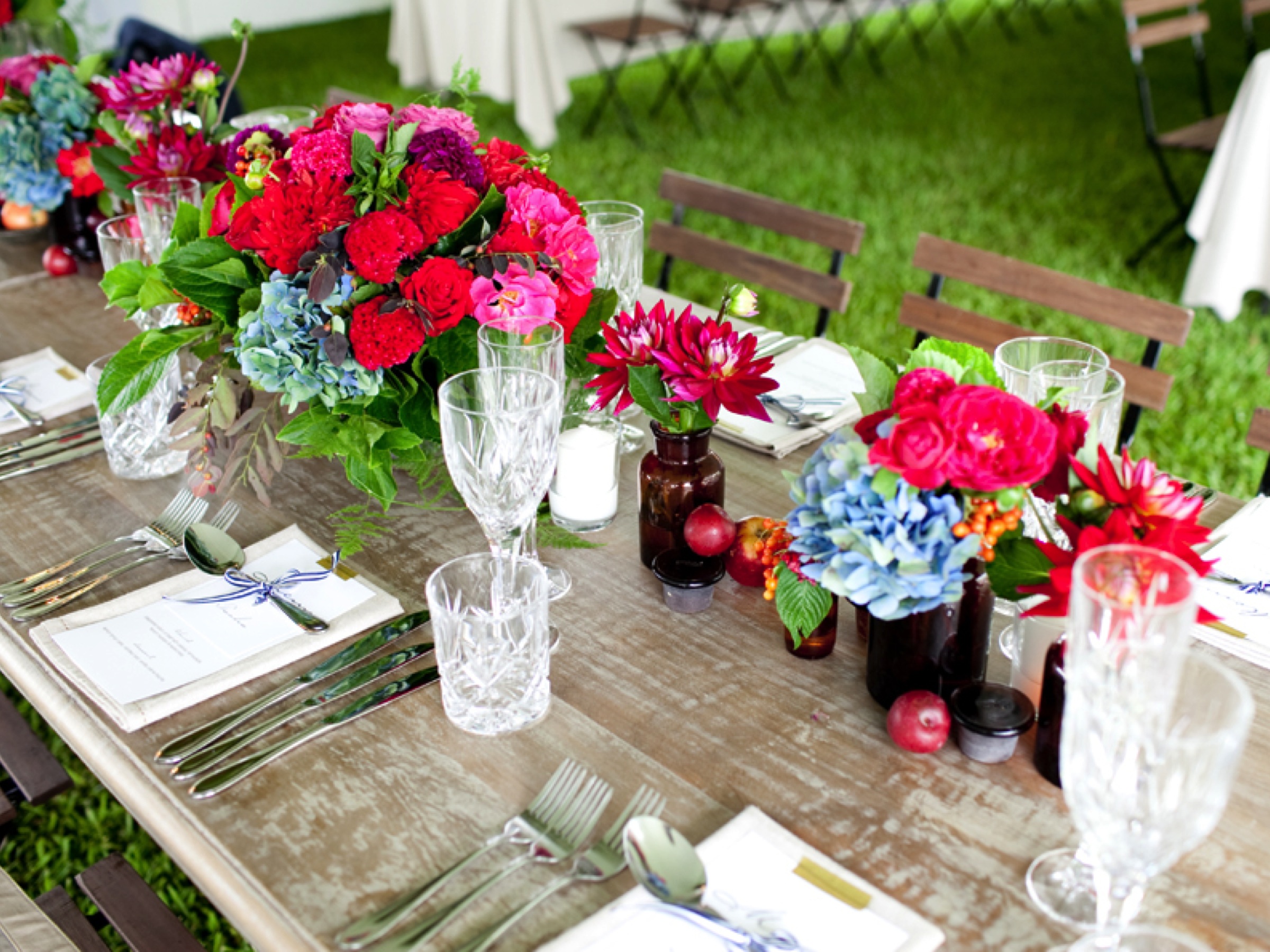 table - bistro chair - table setting - wedding