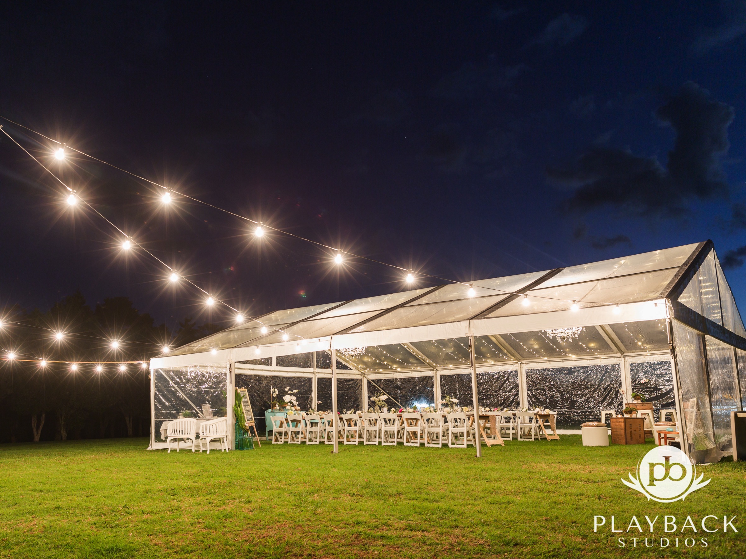 wedding-clear-pavillion-night-festoons - iconic