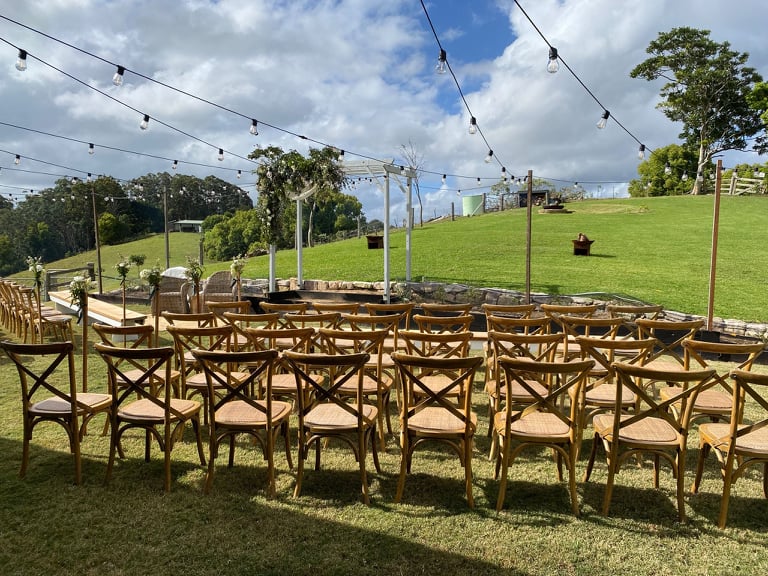 wedding - cross back chair