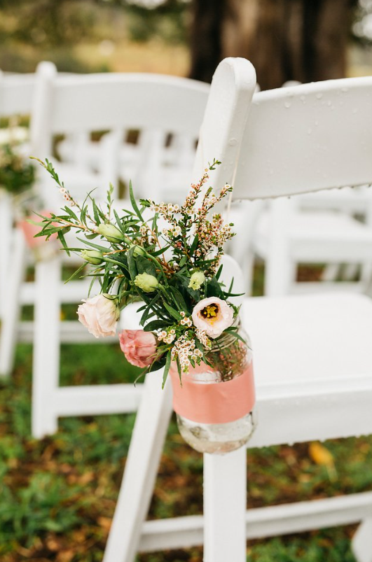 white padded chair - wedding